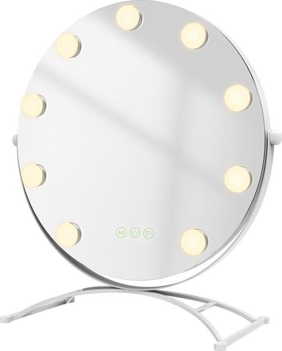 Immagine prodotto Emke Miroir cosmétique rond style Hollywood avec 11 lampes, grossissement 1X+7X, 3 couleurs de lumière, 4