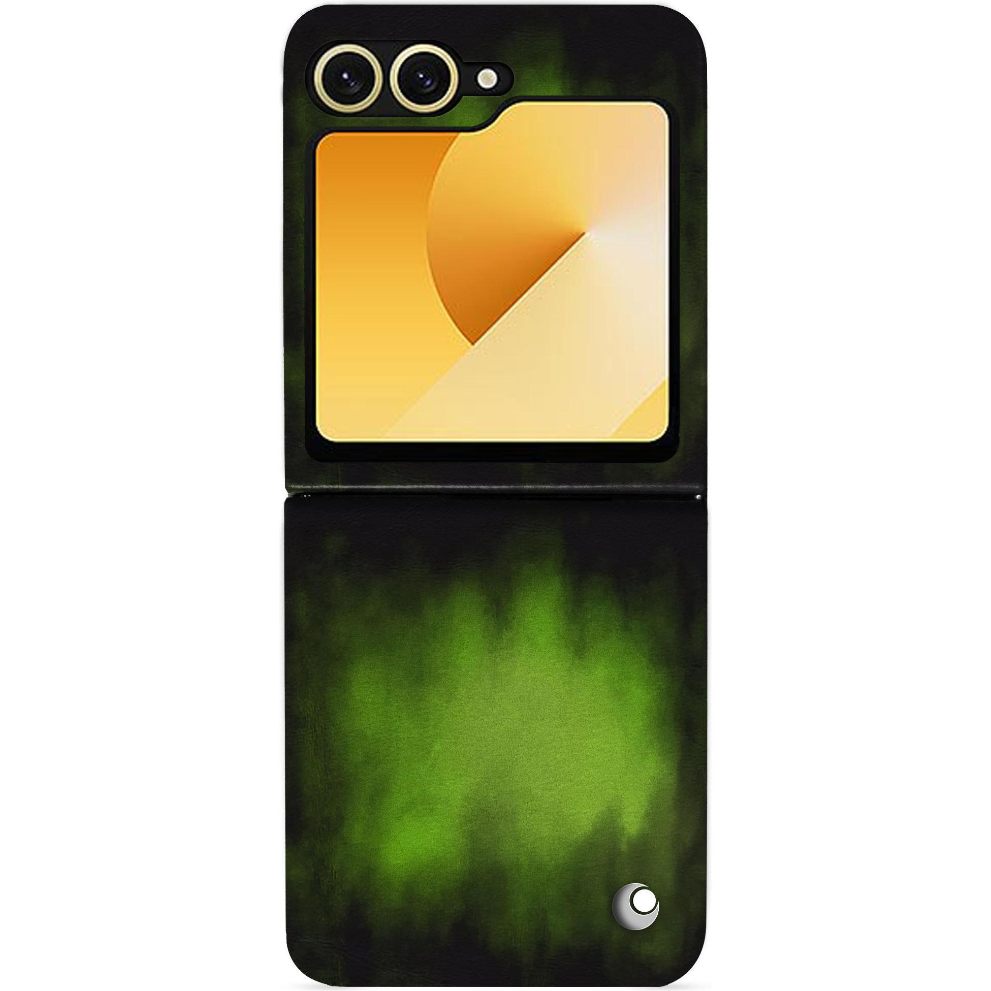 Noreve Lederschutzhülle Samsung Galaxy Z Flip6 (Samsung Galaxy Z Flip6), Smartphone Hülle, Grün