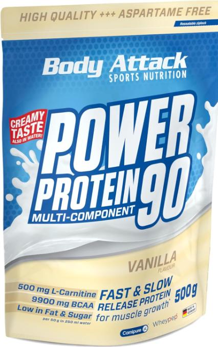 Produktbild Body Attack New Power Protein 90 (500g Beutel) (Vanille, 1 Stk., 500 g)