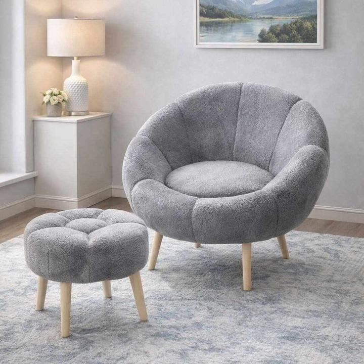 Produktbild Atelier del Sofa Lida Wing Chair & Pouffe Set (2 Pieces)
