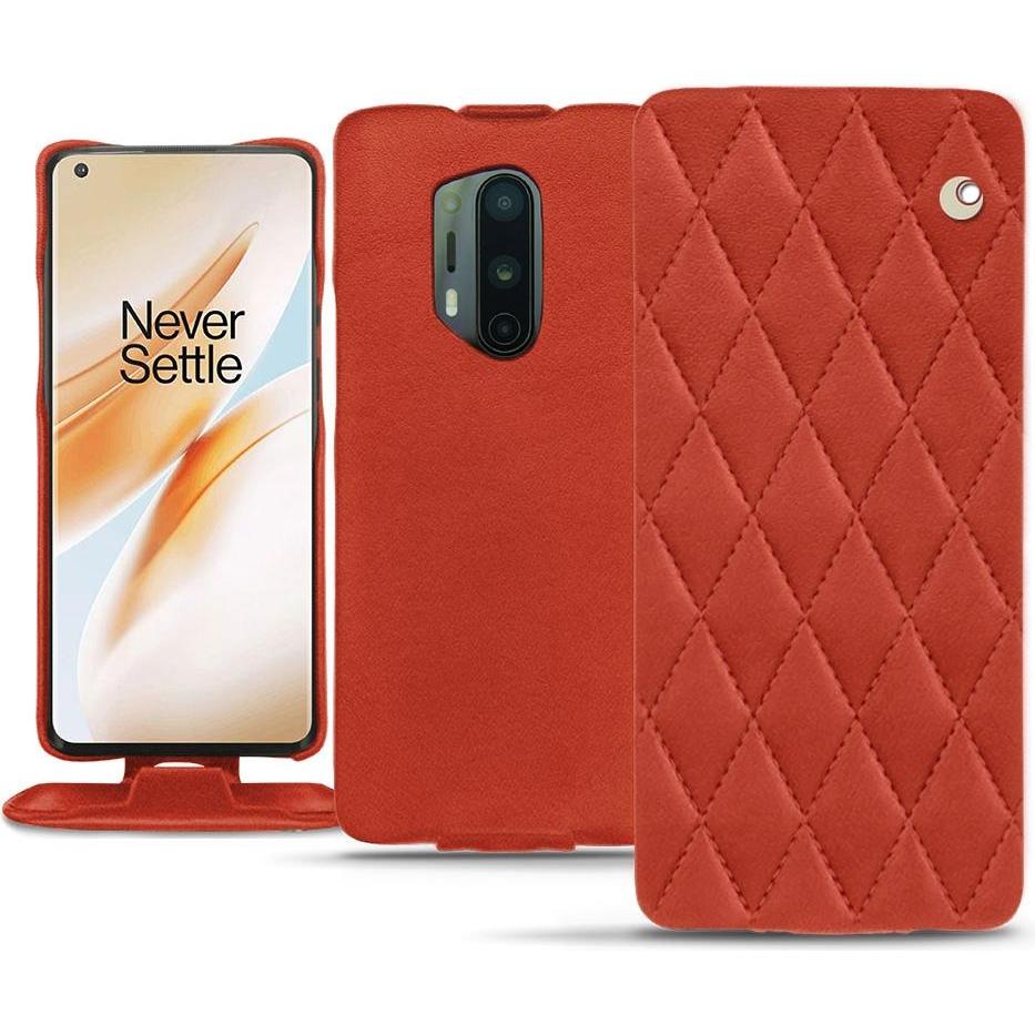 Noreve Lederschutzhülle vertikal (OnePlus 8 Pro), Smartphone Hülle, Orange