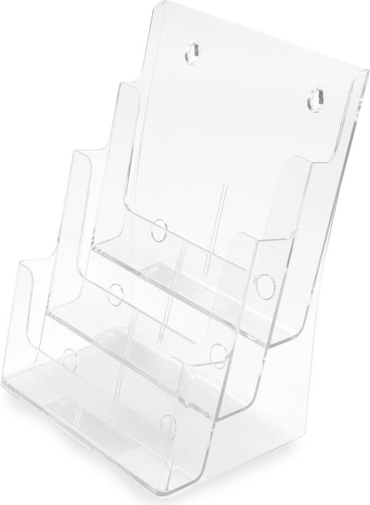 Deflecto Portadepliant, DIN A4 verticale, 3 tasche, cristallino (Ritratto A4)