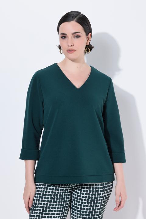Produktbild Ulla Popken Shirt, Struktur, Rundhalsausschnitt, 3/4-Arm (46, 48)