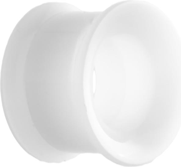 Produktbild Star Piercing Flared Tunnel weiss mit Schraubewinde (ohne Messing, Kunststoff)
