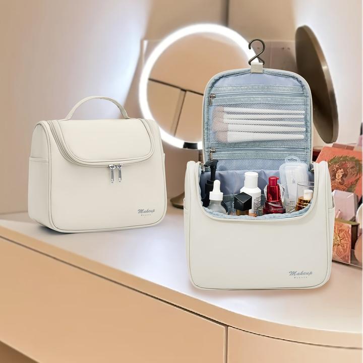 Actual product image Only-Bags.Store Casual Style grosse Kapazität Kosmetikkoffer, Nylon Kulturtasche mit mehreren Taschen, langlebig (9.80 l)