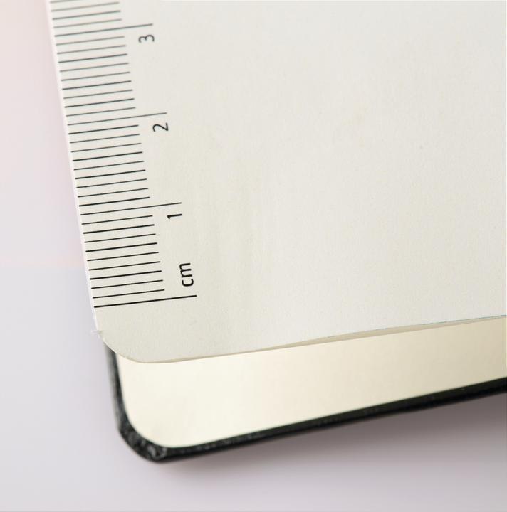 Actual product image Notebook KOMPAGNON approx. DIN A5 blank, black hardcover 192, 16 of which can be detached Be (A5, Plain, Hardcover)