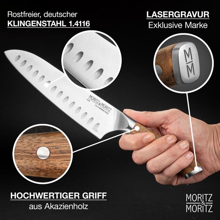 Actual product image Moritz & Moritz Santoku knife (18 cm)