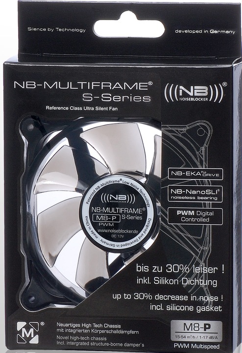 Produktbild Noiseblocker Multiframe S-Series M8-P PWM (80 mm, 1 x)