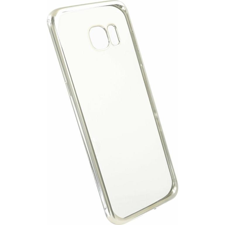 OEM TPU Case LINE for Samsung Galaxy S7 Edge Silver (Samsung Galaxy S7 Edge), Smartphone Hülle, Silber