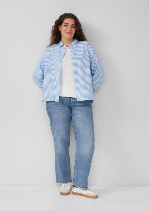 Immagine prodotto s.Oliver Bluse Gestreifte Popeline-Bluse im Boxy Fit (48)