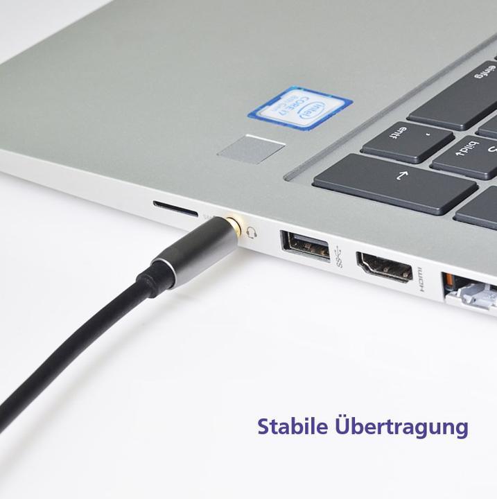 Produktbild Helos Anschlusskabel, Klinke 3,5mm Stecker/Stecker 3 Pin, PREMIUM, 0,5m, schwarz Klinke 3,5mm St./St. 3 P (0.50 m)