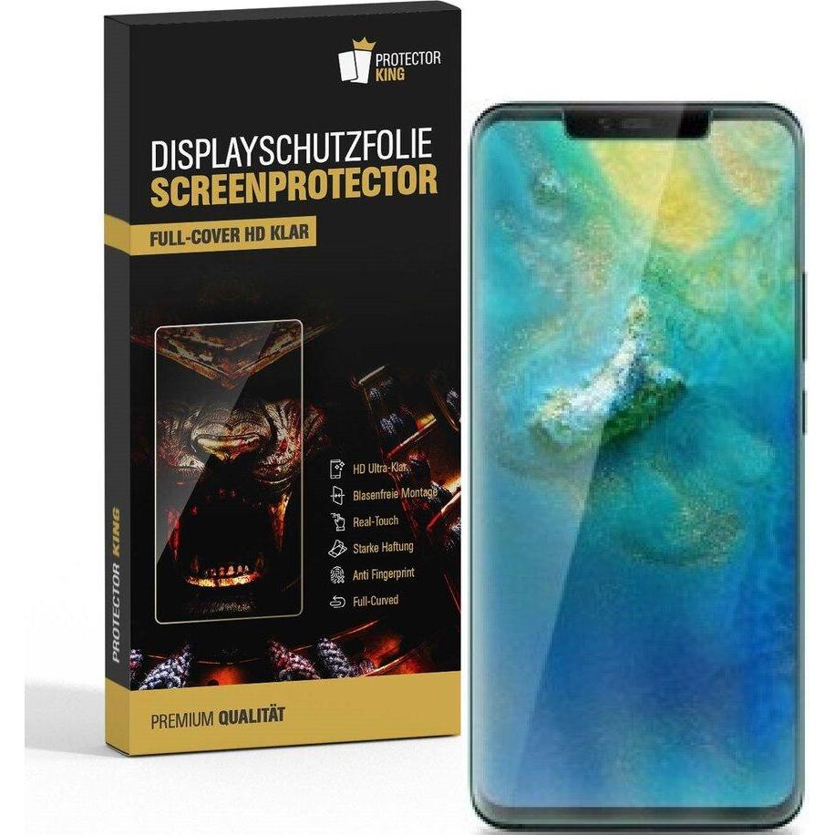 Protectorking 2x Premium Displayschutzfolie 3D KLAR (2 Stück, Huawei Mate 20 Pro), Smartphone Schutzfolie