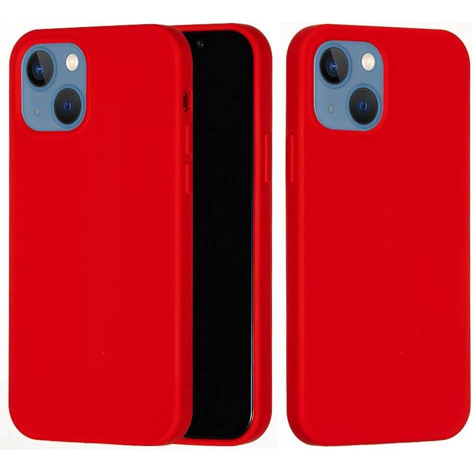 Thumbnail - Cover-Discount iPhone 15 Plus - Silikon Gummi Hülle rot (Apple iPhone 15 Plus), Smartphone Hülle, Rot