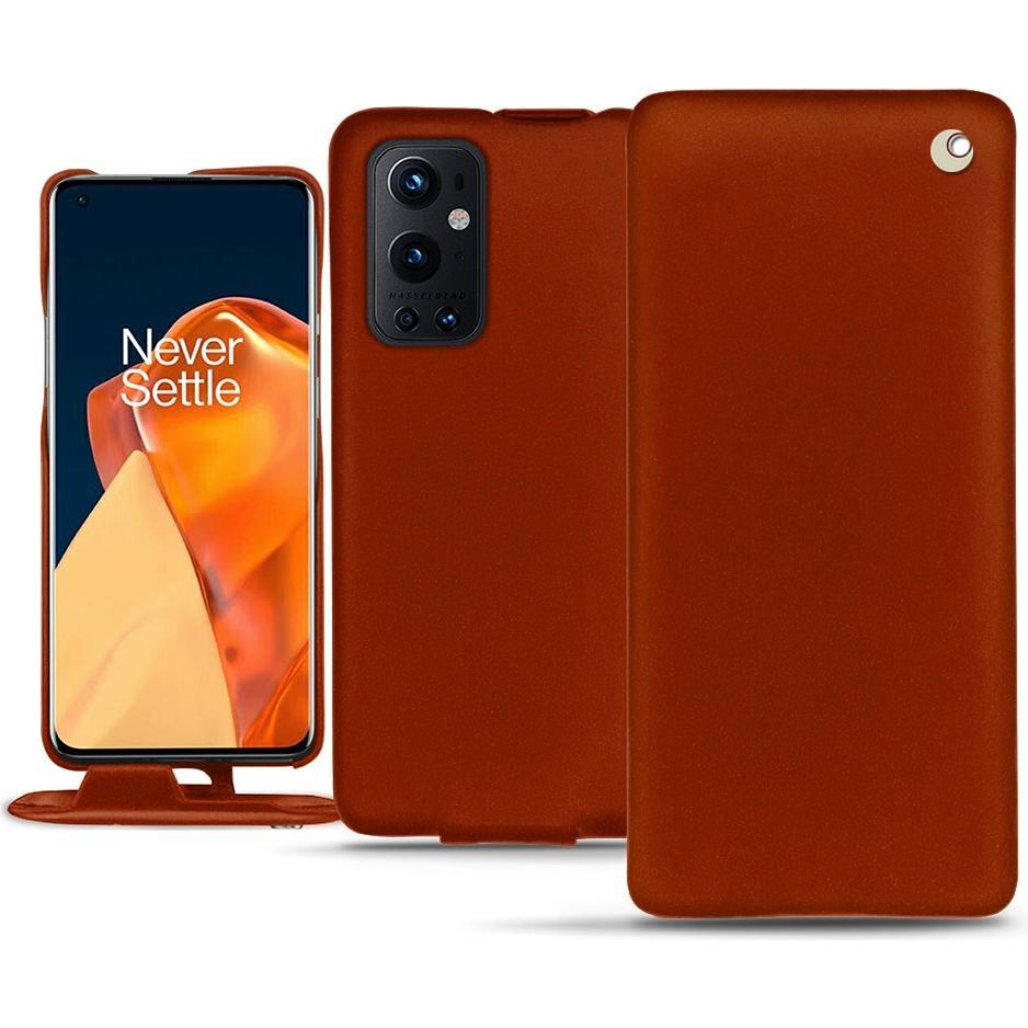 Noreve Lederschutzhülle vertikal (OnePlus 9 Pro), Smartphone Hülle, Orange