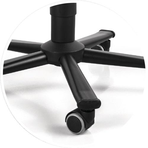 Produktbild Bimos Arbeitsdrehstuhl Nexxit Bodengleiter Kunstlederpolster schwarz Grifffarbe blau 450-600 mm (45 - 60 cm)