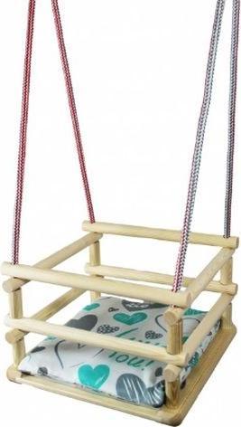 Baczek Holzschaukel mit Kissen