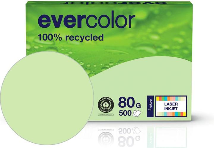 Image du produit Clairefontaine Papier recyclé Evercolor vert clair DIN A4 80 g/qm 500 feuilles (80 g/m², A4)