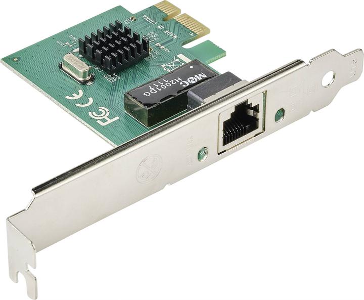 Produktbild Renkforce LAN-Karte, 10/100/1000 Mbps mit zusätzlichem Low-Profile-Slotblech (Ethernet)