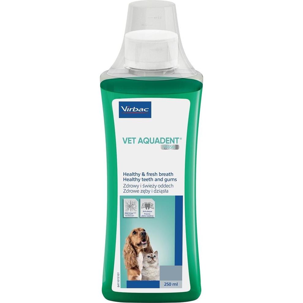 Virbac VET AQUADENT płyn do higieny jamy ustnej 250ml (Cane, Gatto), Igiene animale