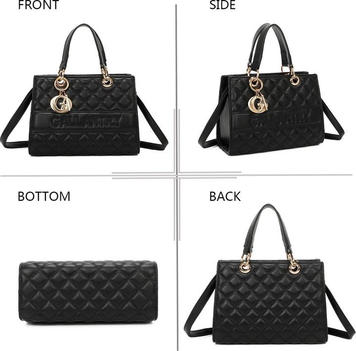Actual product image Gallantry La Matelassé Shiny faux leather handbag (15 l)