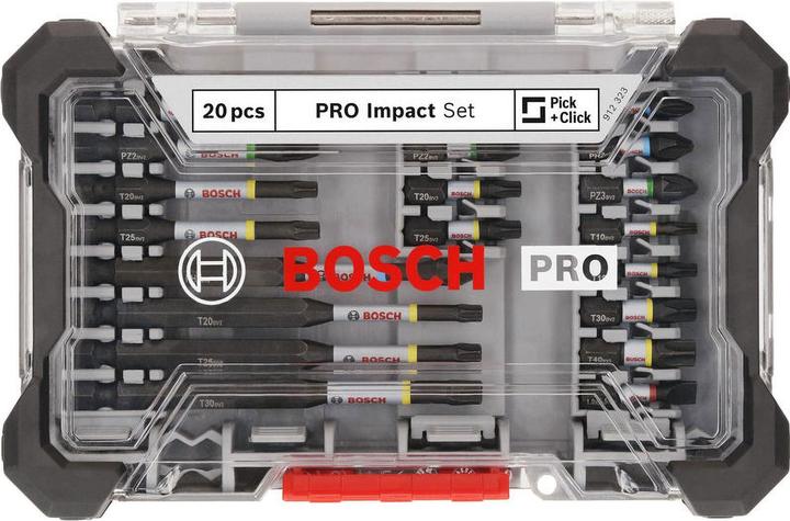 Produktbild Bosch Professional Zubehör Pro Impact Schrauberbit-Set (Innensechsrund TX, Kreuz Phillips PH, Kreuz Pozidriv PZ, Schraubschlitz)