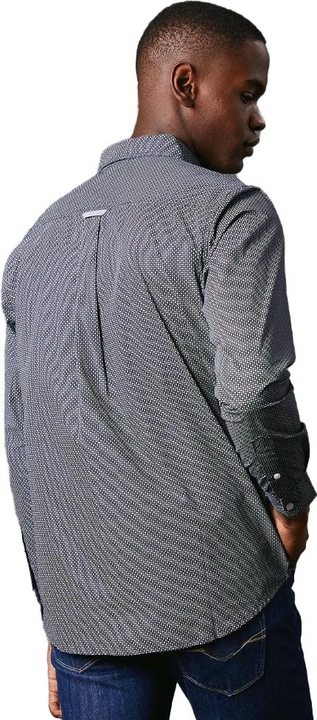 Actual product image Universal Textiles Mens Micro Geo Print Long-Sleeved Shirt (XL)