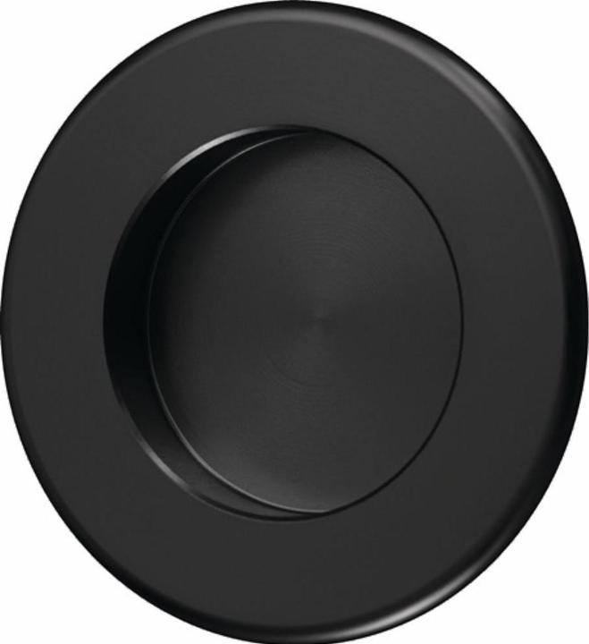 Actual product image Hermeta Shell handle aluminium black powder-coated round inlet-Ø 35 mm