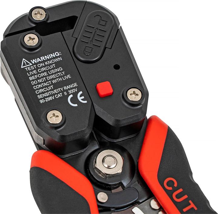 Produktbild Stier Automatik-Schneid-, Crimp- und Abisolierzange mit Stromprüfer (305 mm)