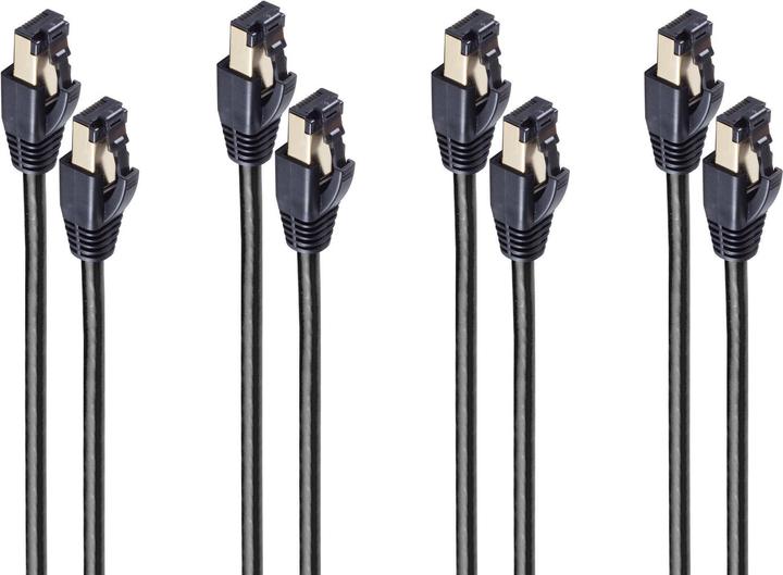 Produktbild Shiverpeaks ®-BASIC-S--Patchkabel cat. 8.1 F/FTP PIMF LSZH schwarz 5,0m--VE4 (F/FTP, CAT8.1, 5 m)