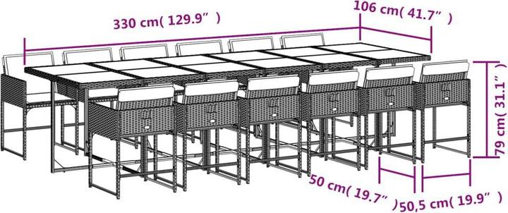 Produktbild vidaXL Garten Essgruppe