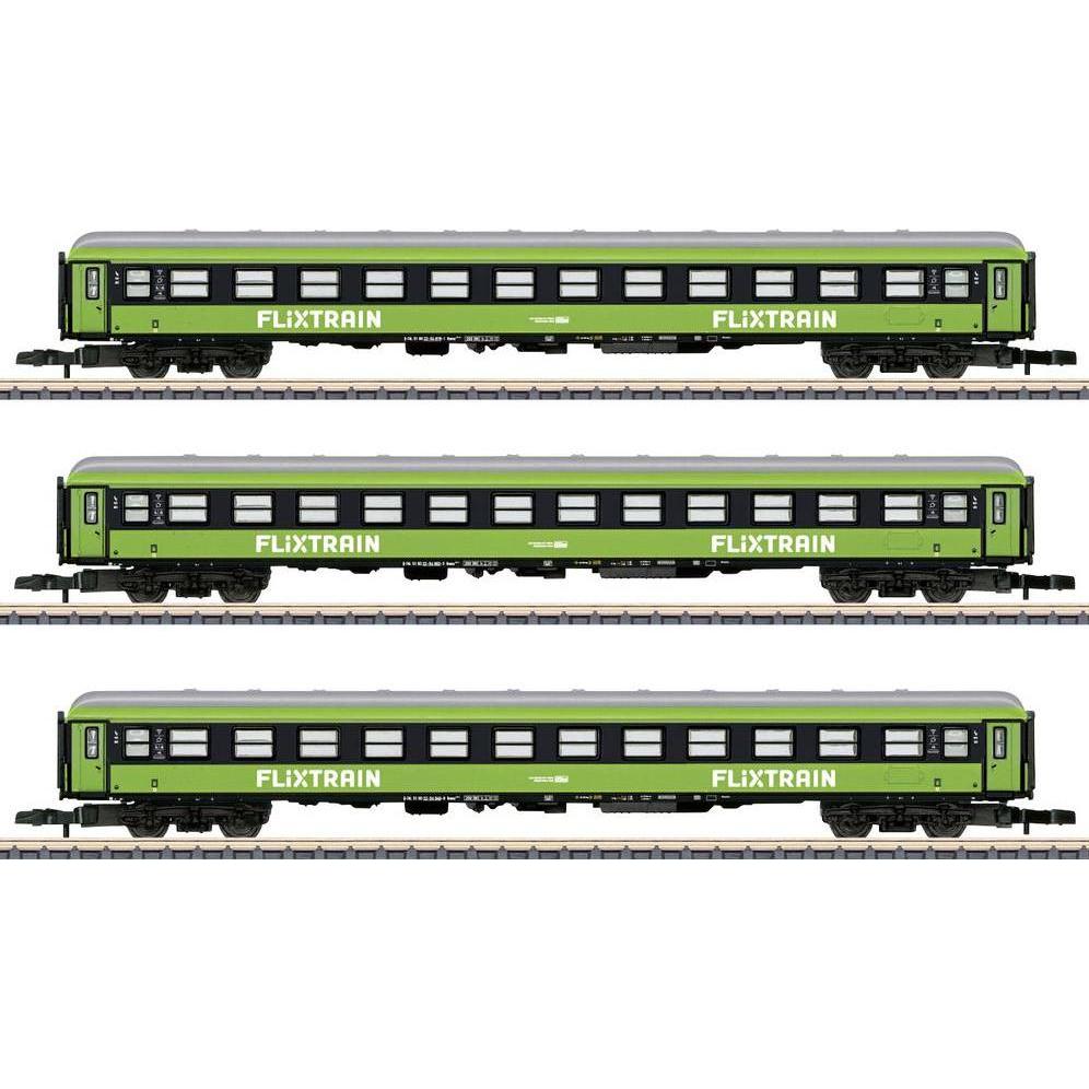 Märklin 87403 Z 3er-Set Schnellzugwagen Flixtrain der Trainpool, MHI (Spur Z) (87403)