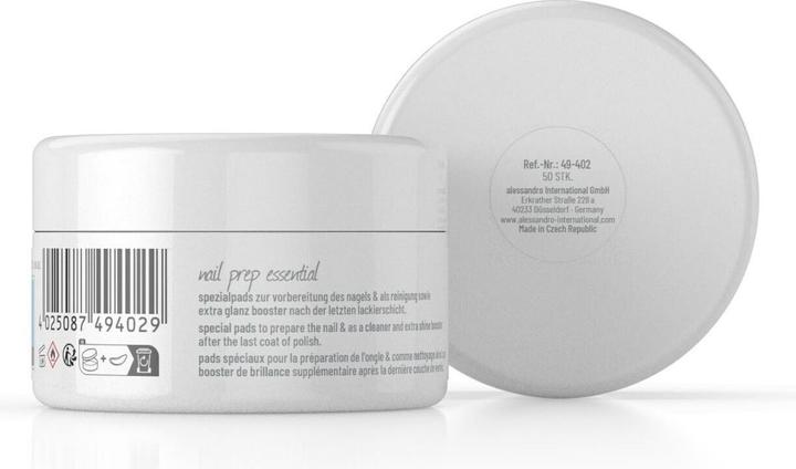 Alessandro Striplac Prep Shine Pads (50 ml)