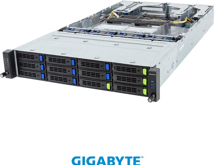 Gigabyte R283-S93 2U 5th/4th Gen XEON 12x3.5"/2.5" 2x2400W