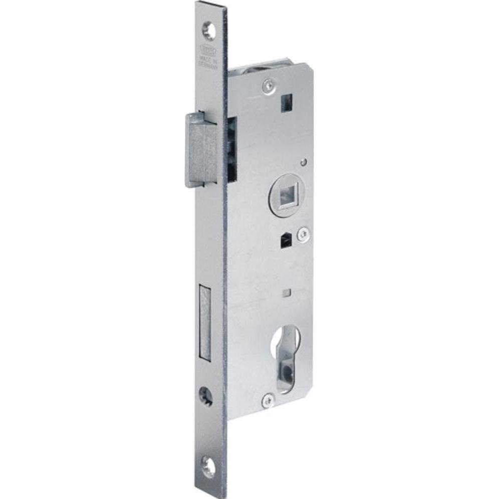 BKS, Türschloss + Schliesszylinder, Glastür-Einsteckschloss 0007 PZW 20/40/72/8 mm DIN links silber käntig (Einsteckschl...