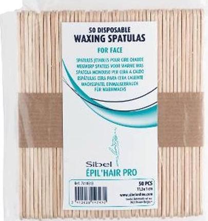 Sibel Wax Spatulas 50 Count - Easy Facial Hair Removal for Women and Men (50 x)