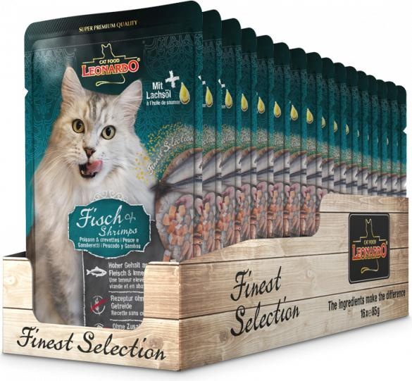 Produktbild Leonardo Cat Food Fisch & Shrimp (Adult, 1 Stk., 85 g)