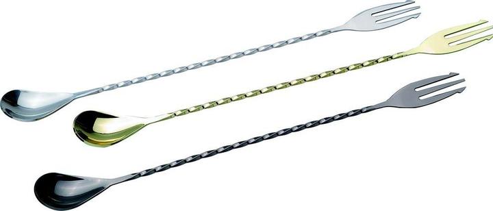 Immagine prodotto Piazza Cucchiaio di miscelazione con forchetta 30cm in acciaio inossidabile (Frusta cocktail)