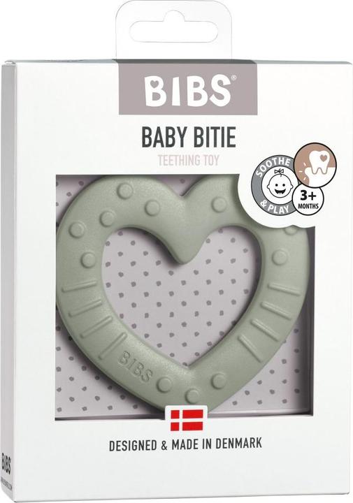 Produktbild Bibs Beissring Baby Bities Herz, Sage