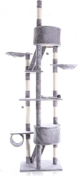 Produktbild Wiltec Kratzbaum 240–260cm Katzenkratzbaum deckenhoch Kletterbaum Katze (260 cm, Grau)