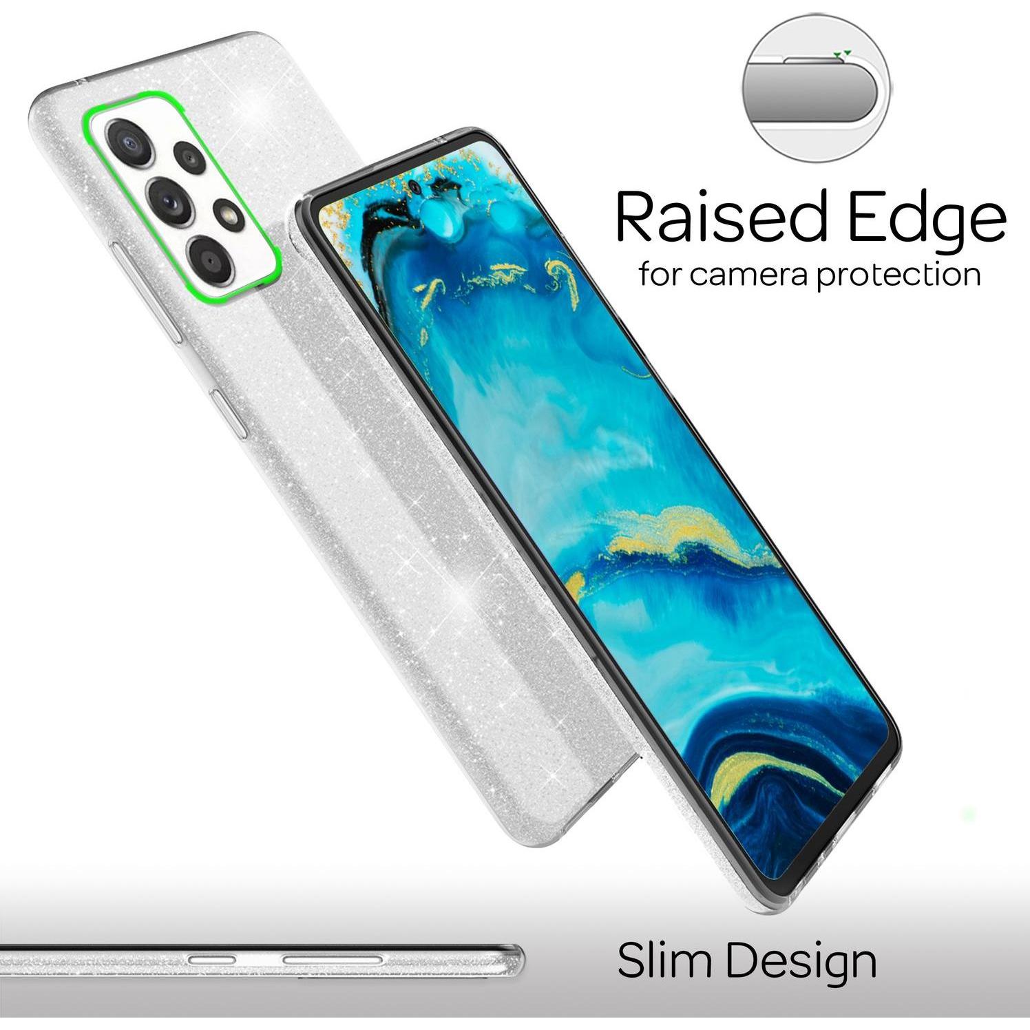 Thumbnail - Nalia Glitzer Hülle (Samsung Galaxy A33), Smartphone Hülle, Silber