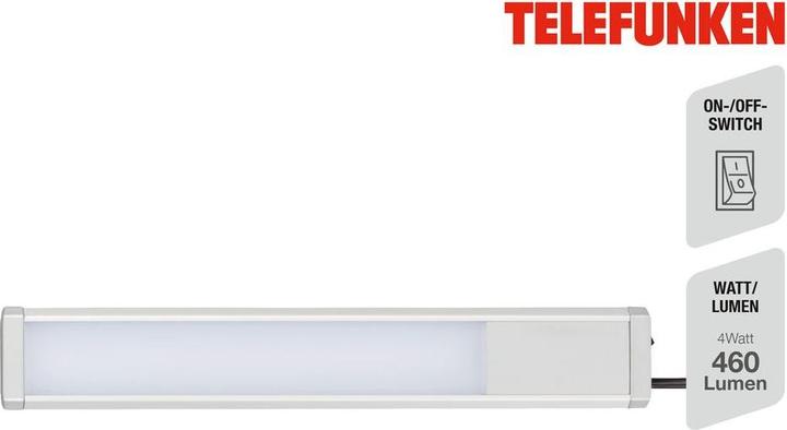 Produktbild Telefunken LED Unterbauleuchte, silberfarbig, 1xLED-Platine/4W (460 lm)