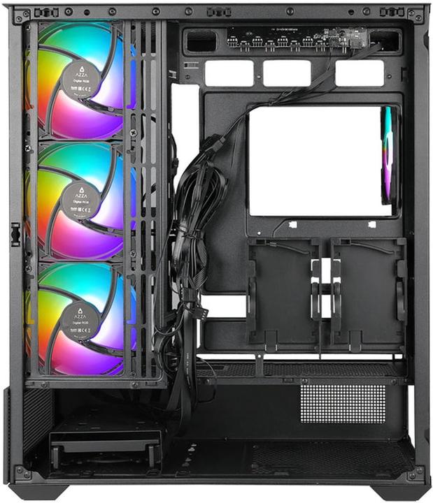 Immagine prodotto Azza Boitier Moyen Tour ATX Tiara RGB avec panneaux vitrés (Noir) (ITX, mATX, ATX)