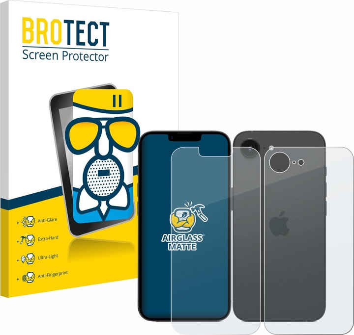 Produktbild BROTECT Schutzglas Schutzfolie Displayschutz Display Schutz Glas Folie matt (1 Stück, Apple iPhone 16e)