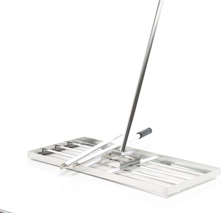 Actual product image Wiltec Edelstahl Rasenrakel mit Stiel Gr. XL Sanden Leveler Flächenebner Garten