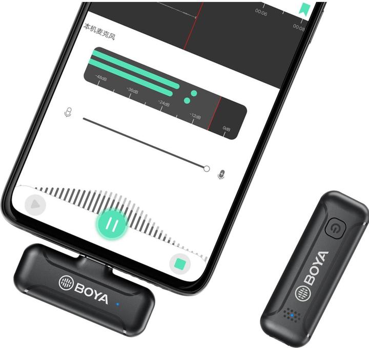 Immagine prodotto Boya Mini microfono wireless 2.4G per Android/Type-C 1+1