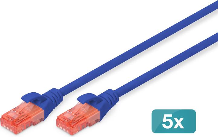 Produktbild Digitus CAT 6 U/UTP Patchkabel - LSZH, 5 Stück (U/UTP, CAT6, 10 m)