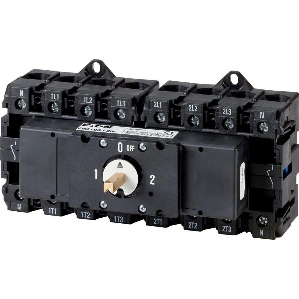 Eaton, Systemstromversorgung, Umschalter, QM, 100 A, 2 x 3-polig + N 1319916