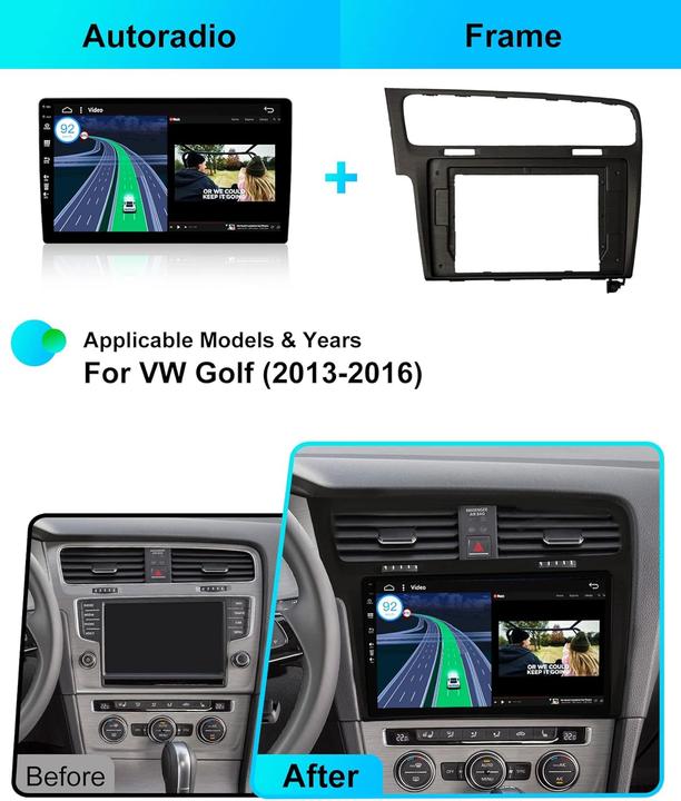 Actual product image Joyx Navi Android 10 Car Radio (MirrorLink, Apple Carplay, Android car)