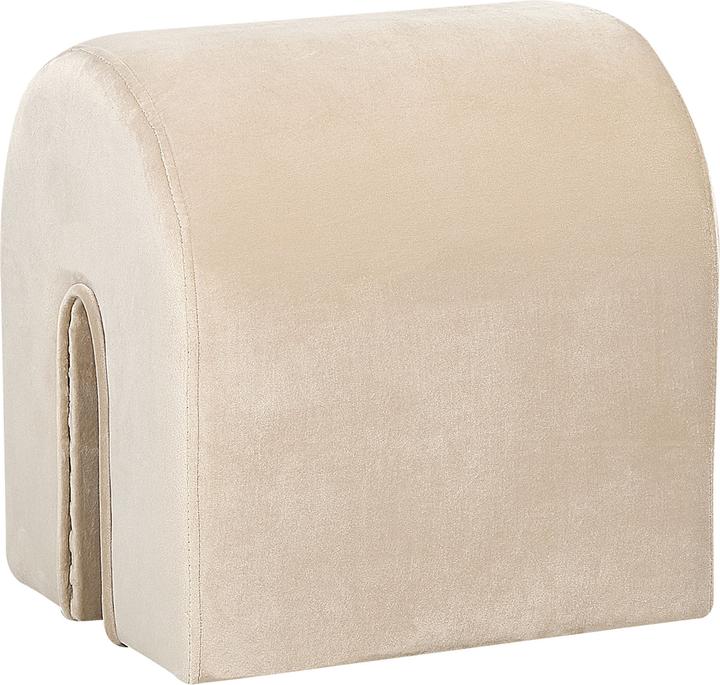 Immagine prodotto Beliani Pouf in tessuto di velluto beige 35 x 42 x 42 cm MODOC