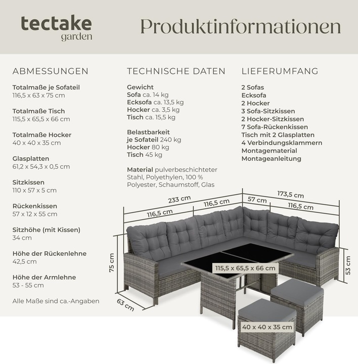 Produktbild tectake Barletta